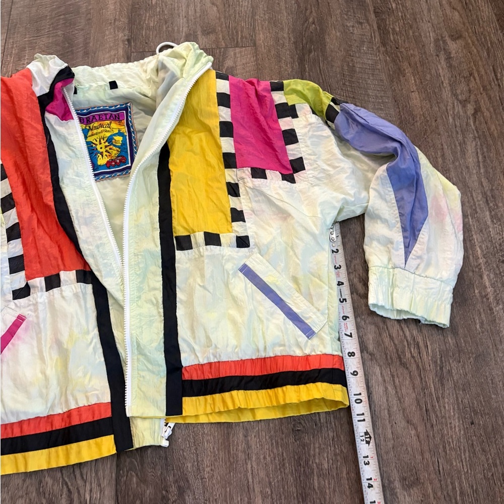 Vintage Colorful Geometric Women's Jumpsuit breakaway Velcro pants - Picture 8 of 10